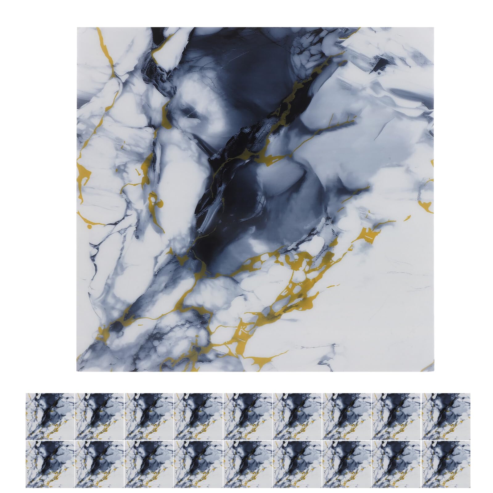 Pegatinas de azulejos de mármol de alta fidelidad visual y material PET duradero