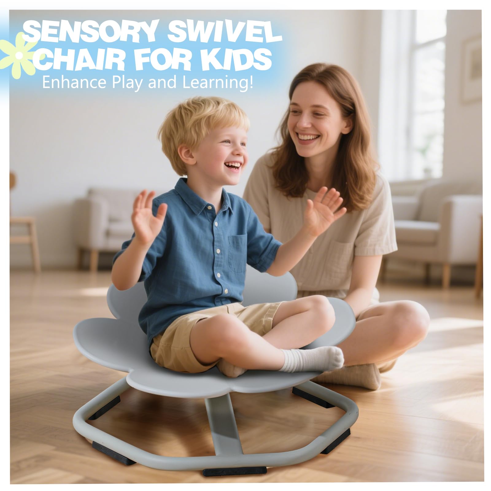 Carrusel Autismo Silla giratoria para niños,Silla Giratoria Sensorial de 360°,Juguete para Autismo,TDAH Herramienta de Entrenamiento, Coordinación física y Equilibrio,Silla de Equilibrio