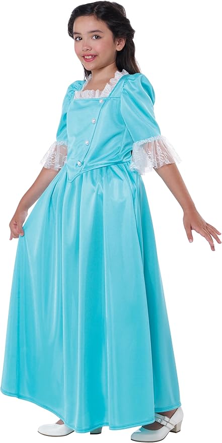 Disfraz Colonial Eliza Schuyler para Niña miniatura 2