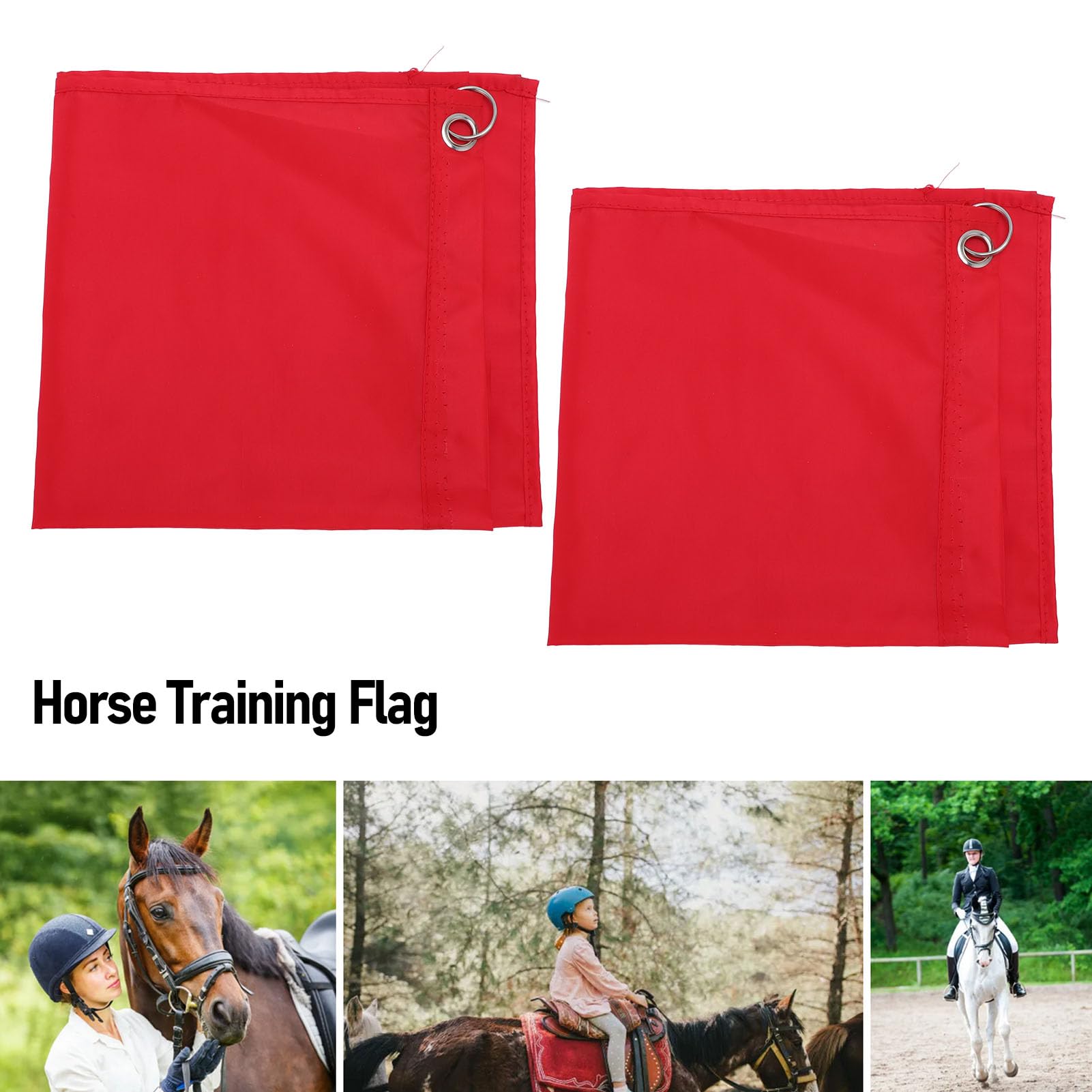 Drapeau d'entraînement équestre Portable en Nylon pour Chevaux, 2 Pièces