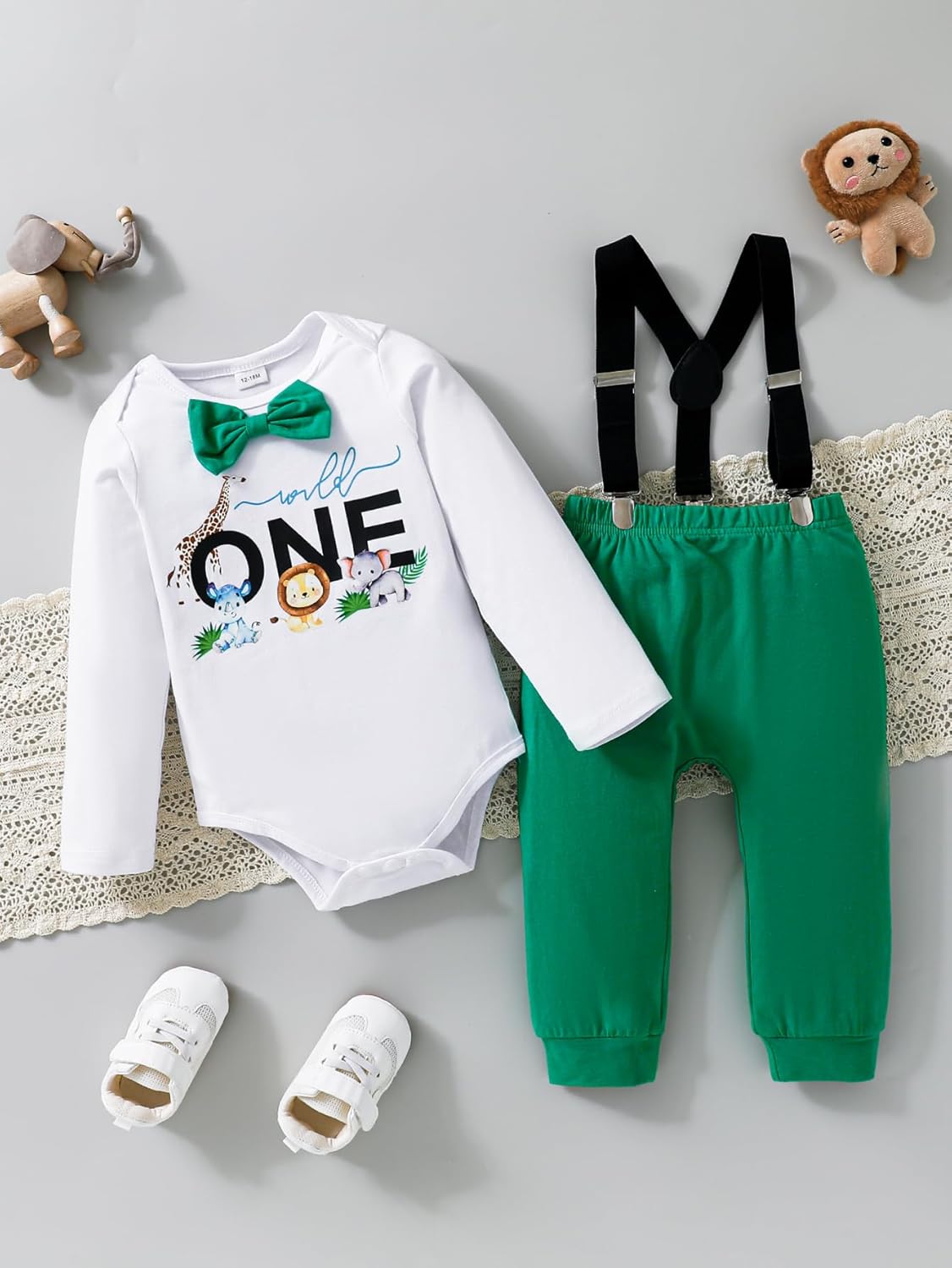puseky Baby Boy 1st Birthday Cake Smash Outfit Gentleman Bow Tie Romper and Suspenders Pants Party Photo Shoot Outfit Set 3 71Q5wkG3ZOL. AC SL1500