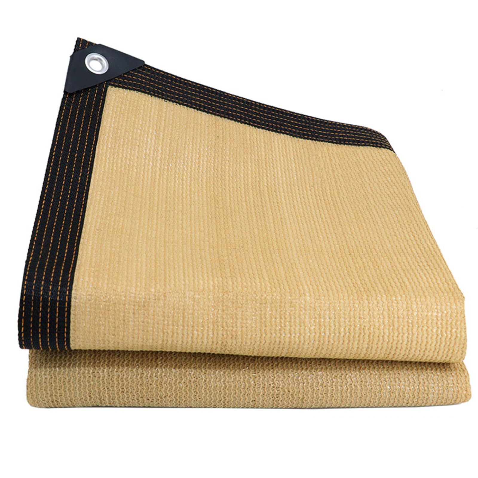 Garten Schattierungsnetz Schattiernetz, 8-Stiche Schattennetz mit Ösen, 90% UV-Beständiges, Reißfestigkeit, Wasser und luftdurchlässig, für Pergola Gewächshaus Outdoor(Beige,5x10m/16.4x32.8ft