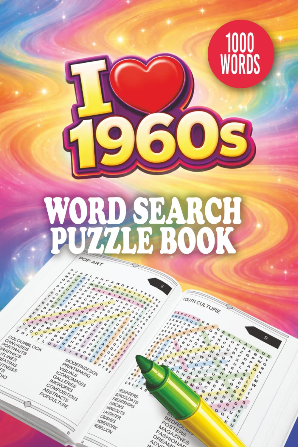 I Love 1960s Word Search Puzzle Book