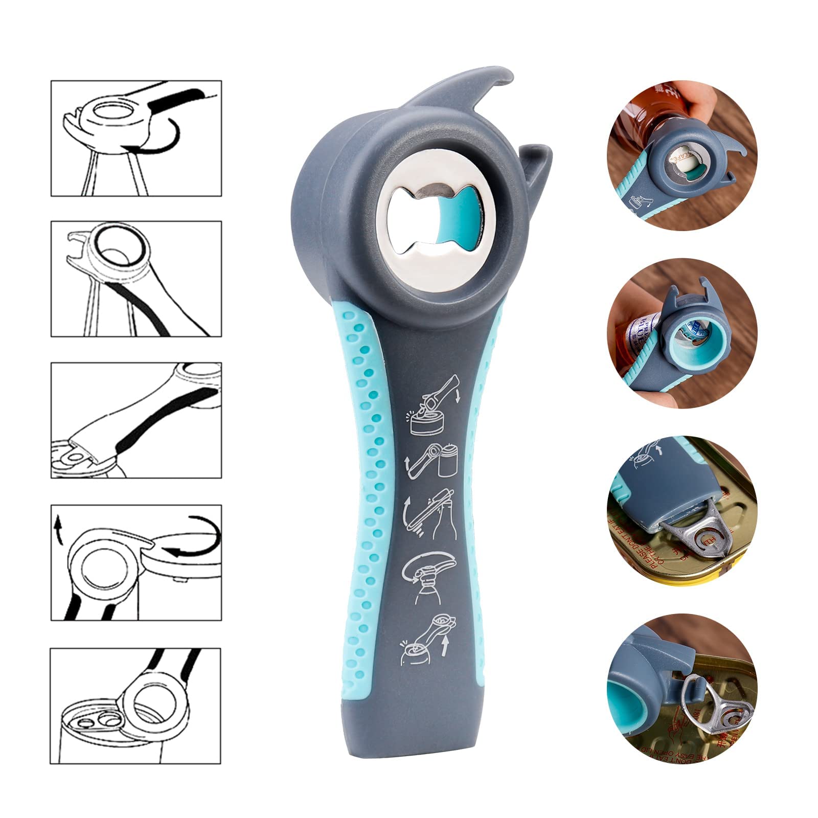 Ultimo apriscatole, apribottiglie multifunzione 5 in 1, kit