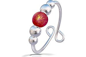 Silver Anti-Anxiety Fidget Ring for Stress Relief