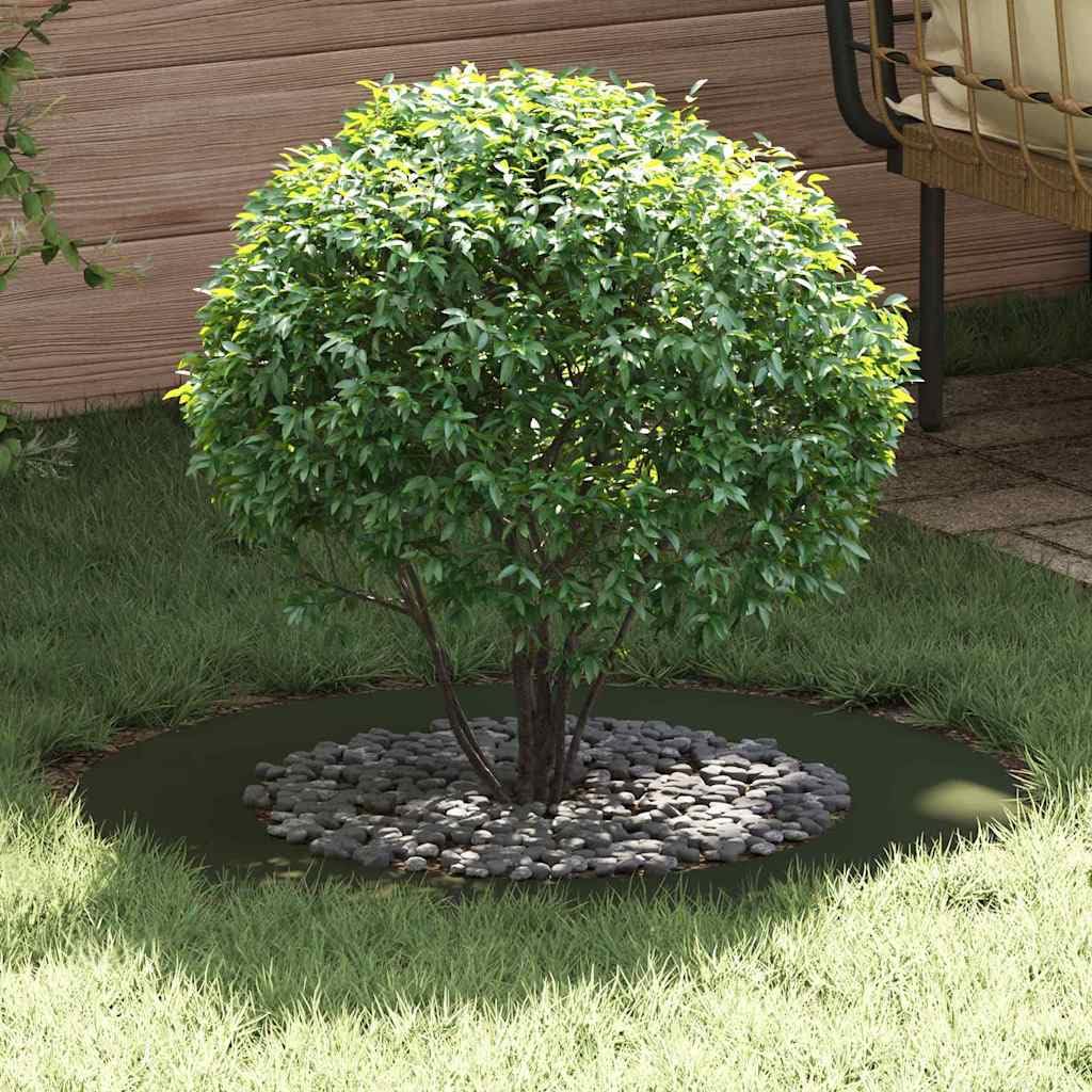 Lot de 5 anneaux de protection pour arbre ovales en acier - 50 cm - Vert olive - Diamètre : 50/80 cm - Protection des racines moderne pour troncs d'arbre - Montage facile avec tournevis