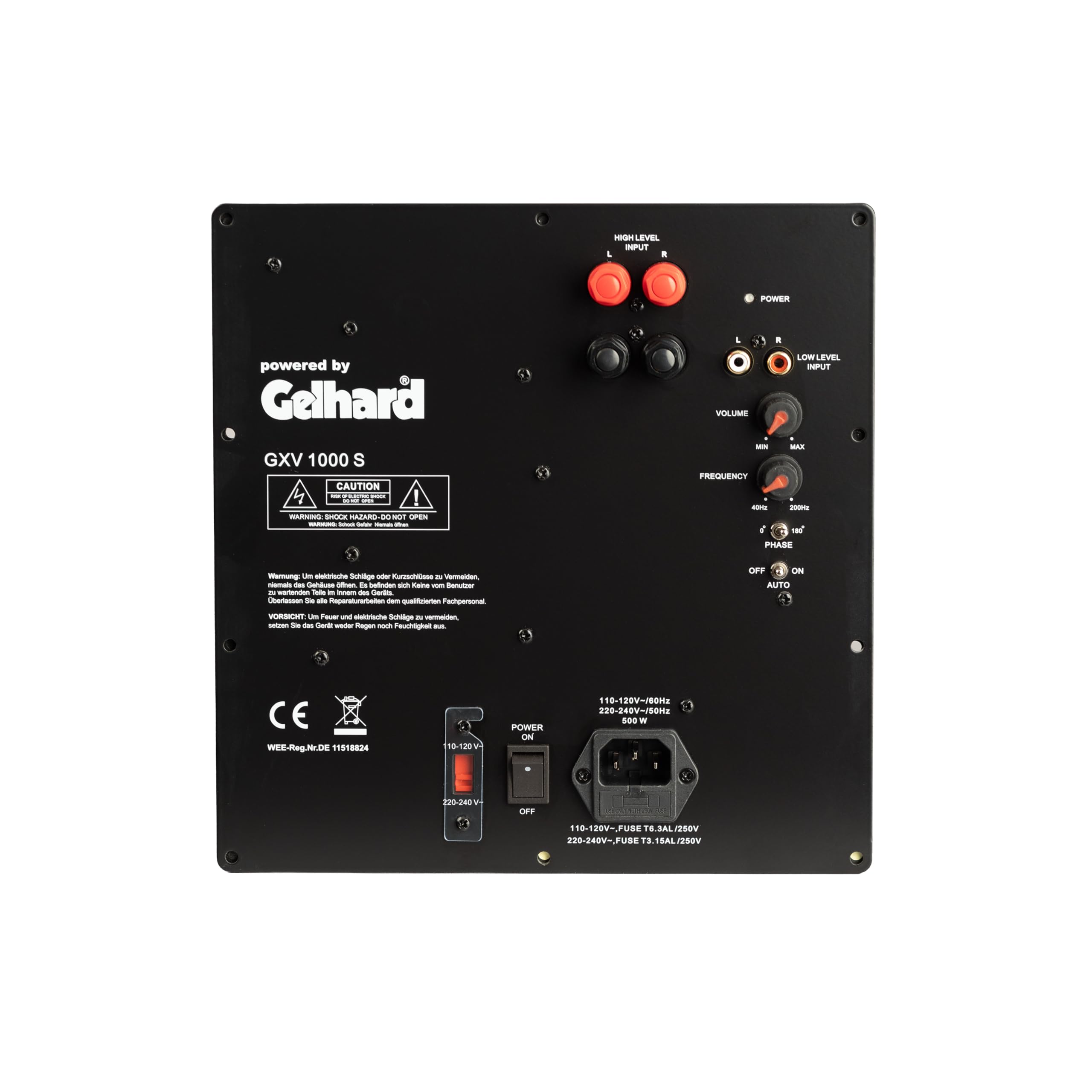 GXV1000S AKTIV SUBWOOFER Einbau MODUL - 1000WATT MAX - 500WATT RMS
