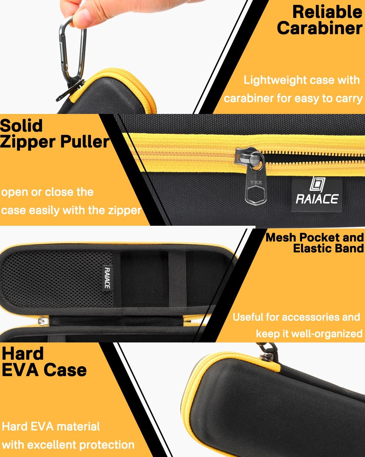 RAIACE Hard Carrying Case for Fluke T5-1000/T5-600 Electrical Voltage, Continuity and Current Tester - Black - Image 3