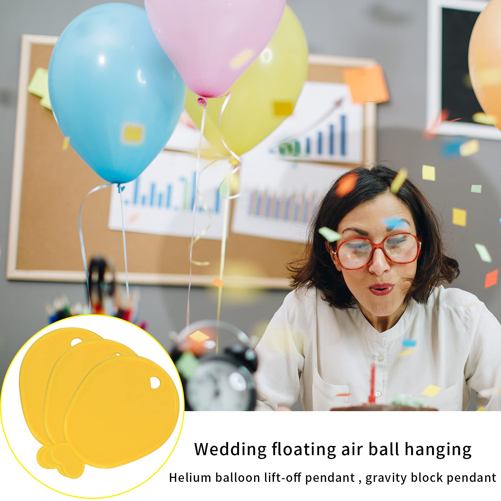 TRIXES Lot De 20 Poids De Ballons à L'hélium - Formes Et Couleurs