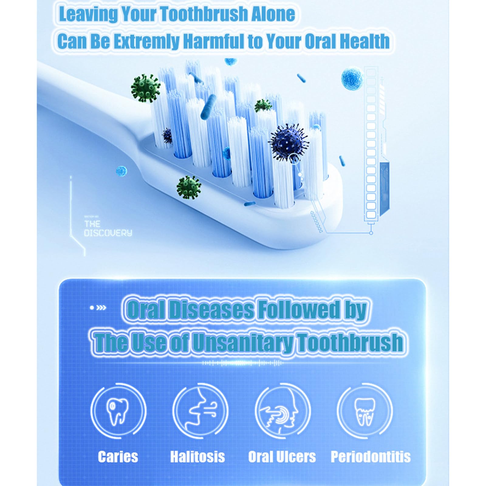 Sterilizzatore per spazzolino UV intelligente Disinfezione senza punzonatura Scaffale per spazzolino da denti Spazzolino da denti a parete Spremere dispositivo per dentifricio,Black