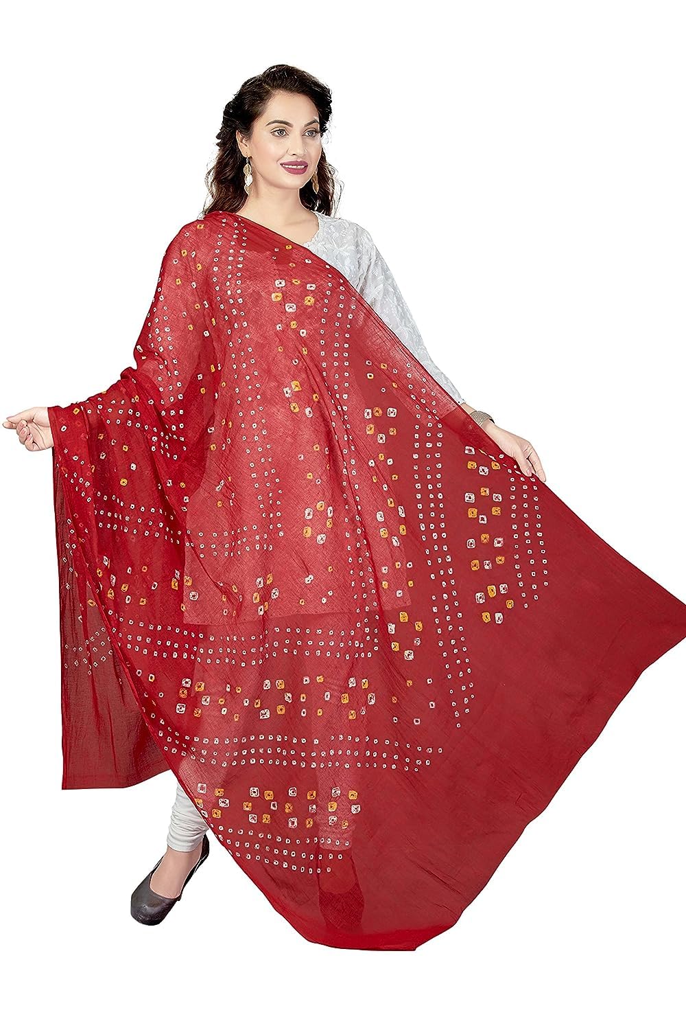 FashtasticWomen's Cotton Bandhani Dupatta