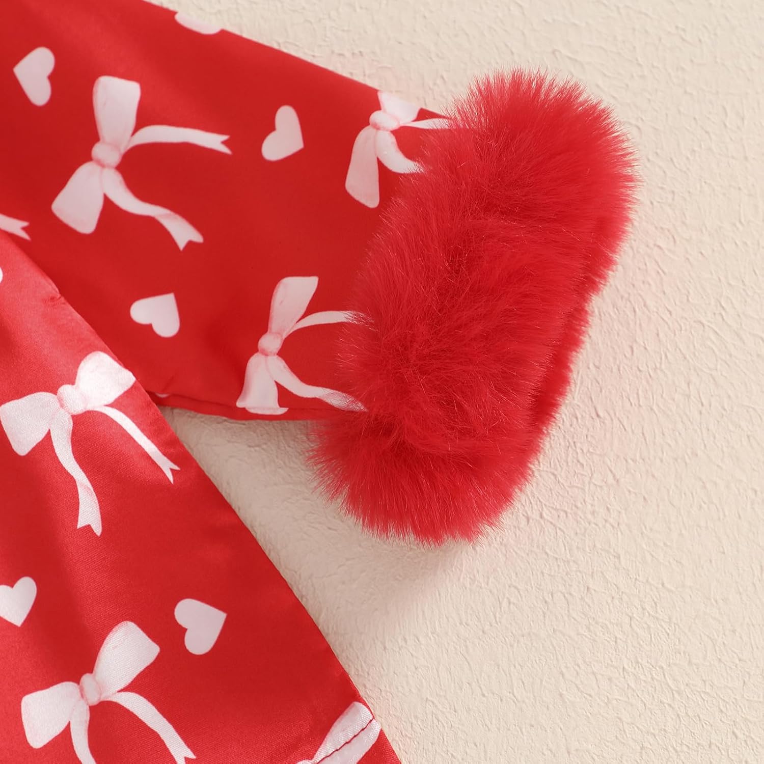 Baby Girls Satin Pajama Set Cute Long Sleeve Lapel Button Up Heart Print Shirt Long Pants Toddler Sleepwear - Image 6