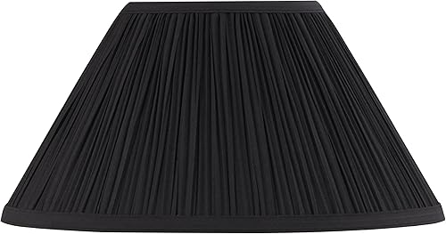 Aspen Creative 33141, pantalla de araña de transición plisada con forma de hongo, color negro, parte superior de 6 pulgadas x 14 pulgadas inferior x