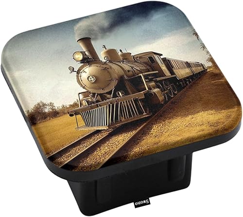 Miniatura 9 de Swono Cubiertas cuadradas de enganche para receptor de bandera estadounidense, diseño vintage de línea roja, cubierta de tubo de enganche