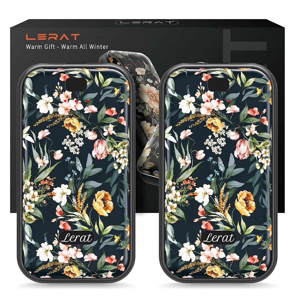 LEART – Lot de 2 chauffe-mains électriques rechargeables, chauffage rapide en 3 secondes, 3 réglages de chaleur, cadeaux portables et légers pour homme et femme, extérieur, camping, randonnée, ski