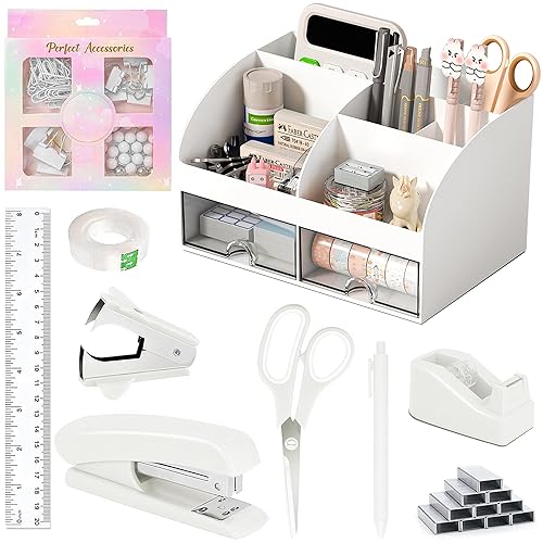 COMFYROOM Desk Accessories with Pen Holder, Office Supplies Desk Organizers