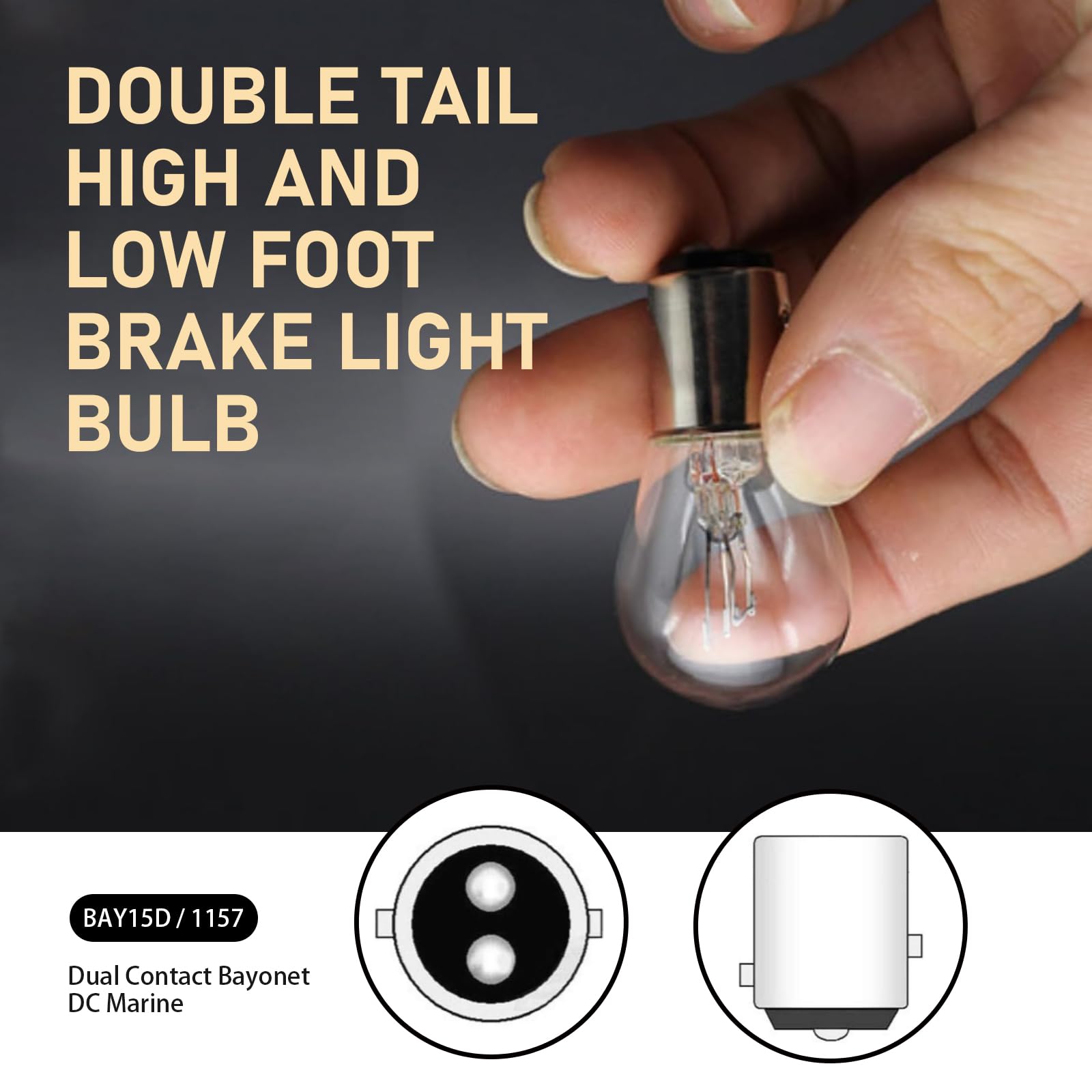 10PCS 1157 Bulb Tail High and Low Brake Light Bulb P21 5W S25 2057 2357 7528 BAY15D Light — view 4