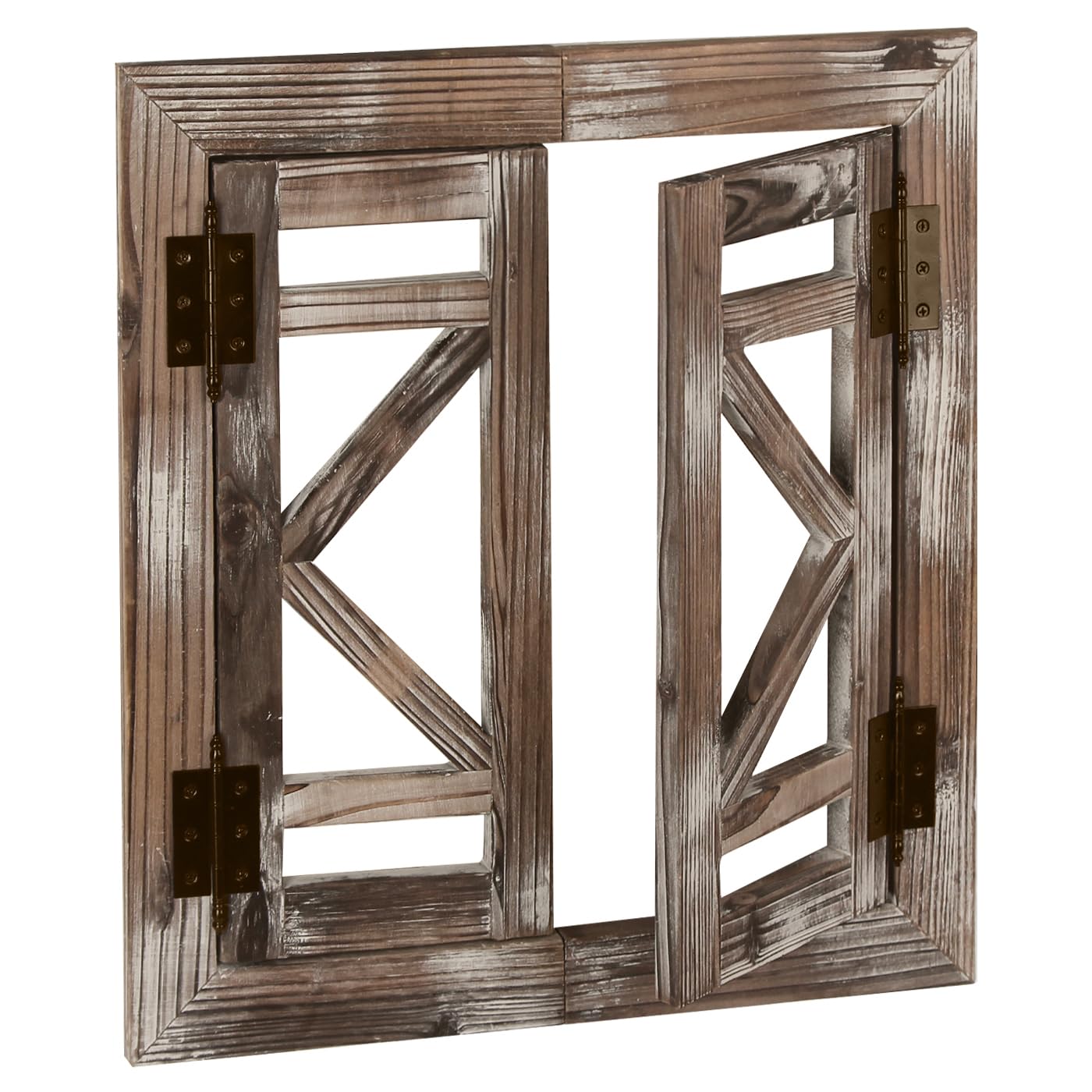 J JACKCUBE DESIGN DEISGN Rustic Wood Window Frame with Opening-doors, Wall Art Decor Hanging Window Panes, Farmhouse Wall Décor for Living Room, Bathroom, Kitchen and More -MK587A