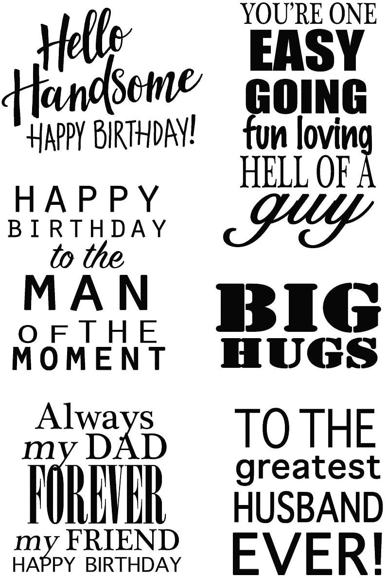 Woodware Boys Transparent Jane Gill Clear Magic Stamp Set-One For The Polymer, 210 X 110 Mm