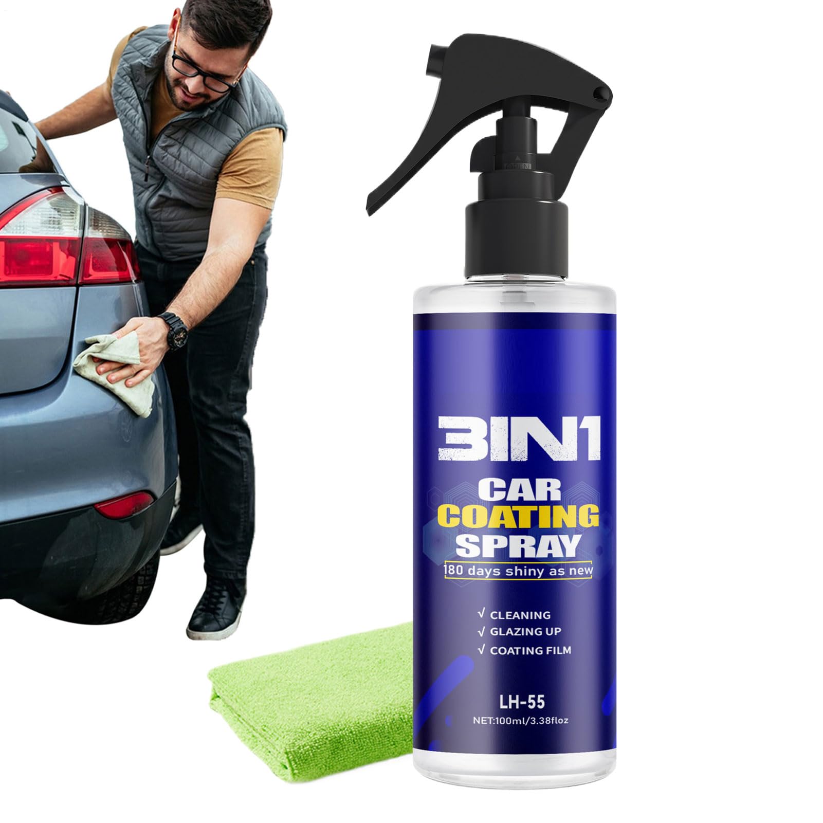 Spray de sellado de coche | Nano antiarañazos | Sellador hidrófobo resistente a los rayos UV para parabrisas, ventanas, espejos y puertas de coche, moto, barco y