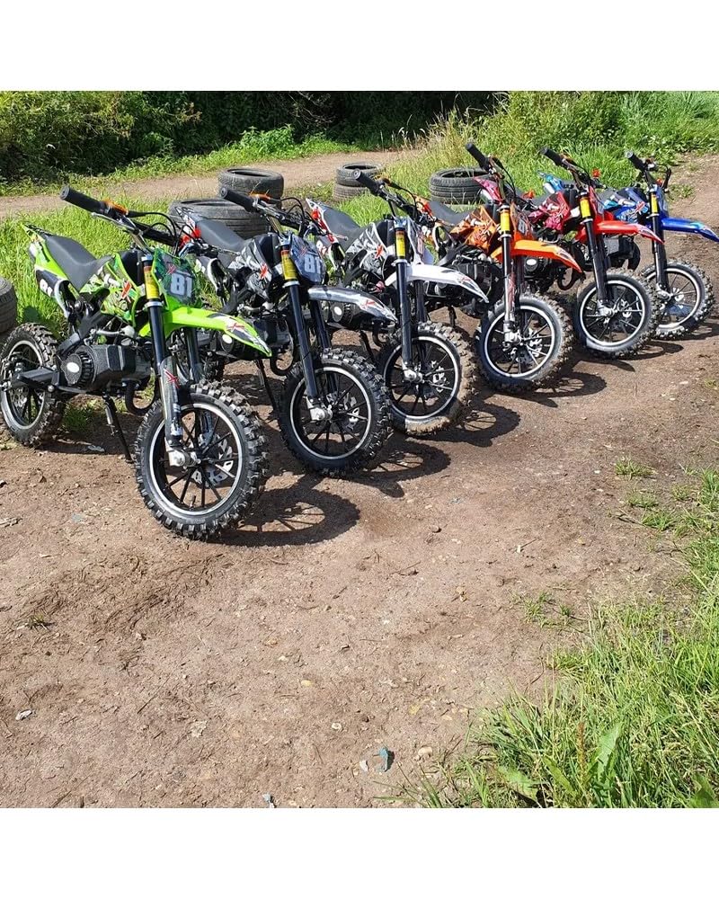 T-MOTO Mini Cross 50cc Benzina KXD 701, Minimoto a Benzina Mini Moto Cross 2 Tempi Ruota 10/10 Uso Off Road, Motocross 50cc, Moto Cross Bambino/Ragazzo (Arancio)