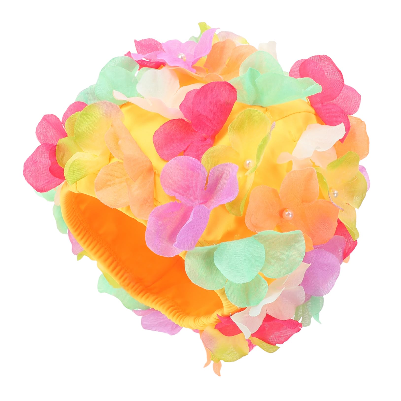 ibasenice Chapeau de Natation Piscine Femme Cheveux Chapeau de Bain Mesdames baignade Tissu Bonnet de Bain Fleur Bonnet de Bain avec Fleurs Chapeaux de Bain Bonnets de Bain Nylon