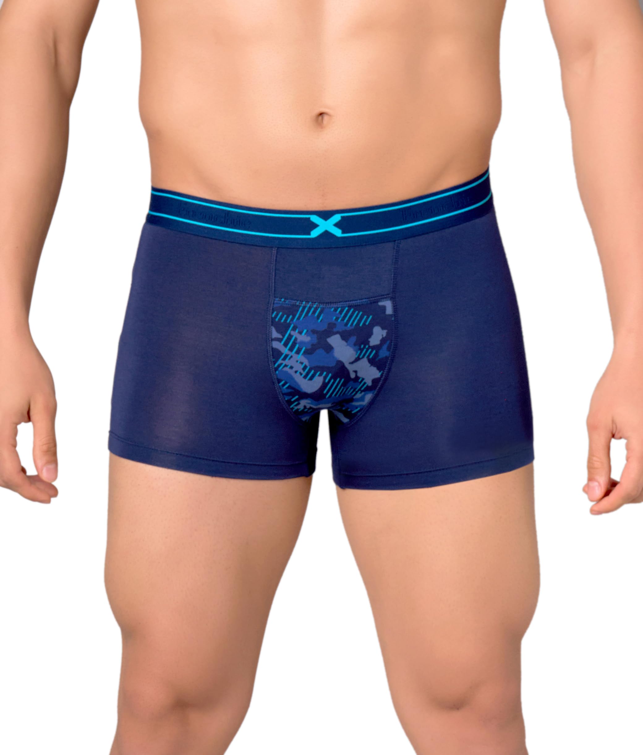 frenchie X-SIN Tencel Micro Modal Elastane Stretch Solid Trunks for Men with Ultra Soft Waistband, 24/7 Active Fresh & Sweat-Wicking Properties (Pageant Blue - M)-picture-56