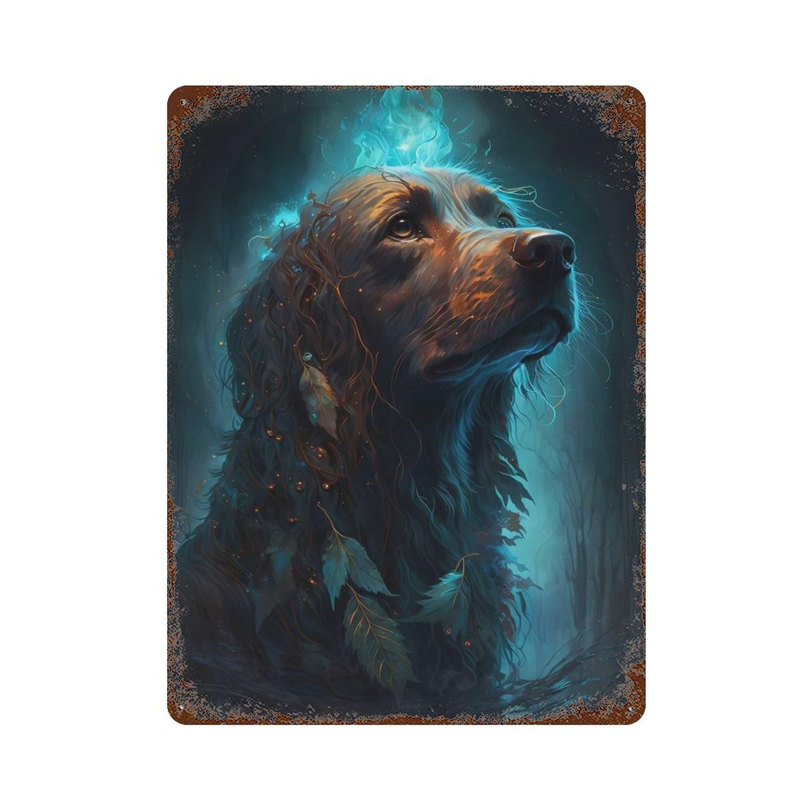 Retro Metal Sign Irish Setter Dog 15.7"x11.8", Retro Wall Decor for Living Room, Hallway And Home Decor