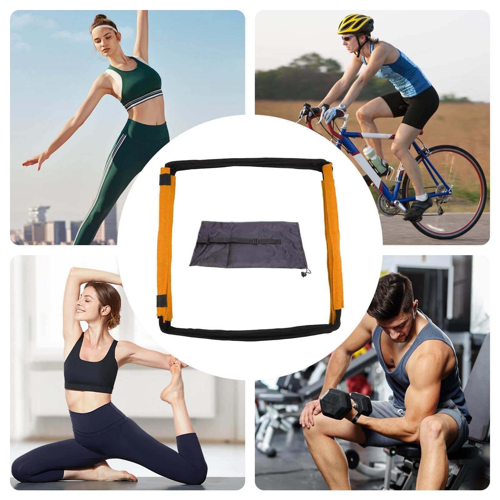 Scaletta per allenamento di velocità con borsa di stoccaggio, attrezzatura per allenamento di calcio e calcio, per allenamento di velocità in interni ed esterni