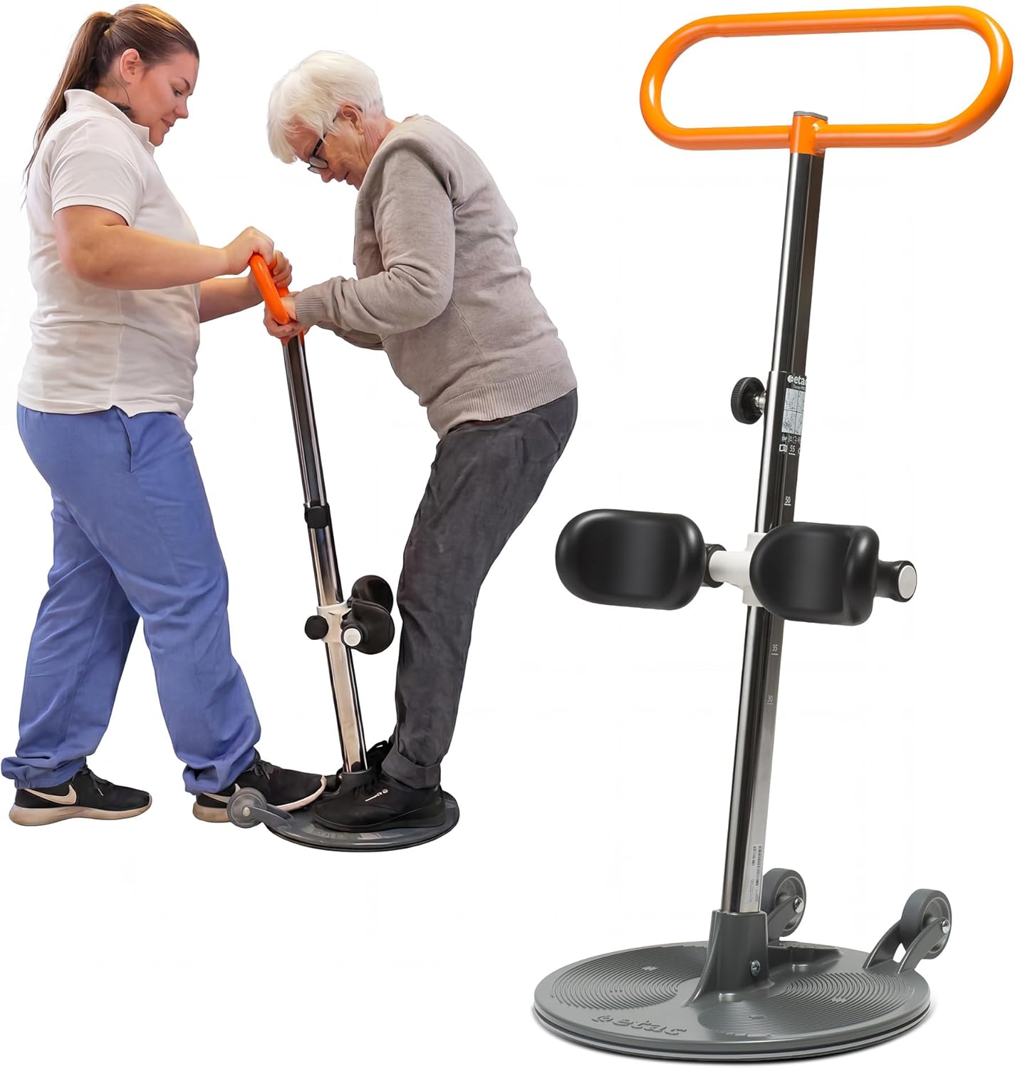 Etac Turner PRO - Patient Turner & Sit to Stand Assist for Safe Turn in Place & Transfer from Seated Position to Another - High Safe Working Load (440 lbs)