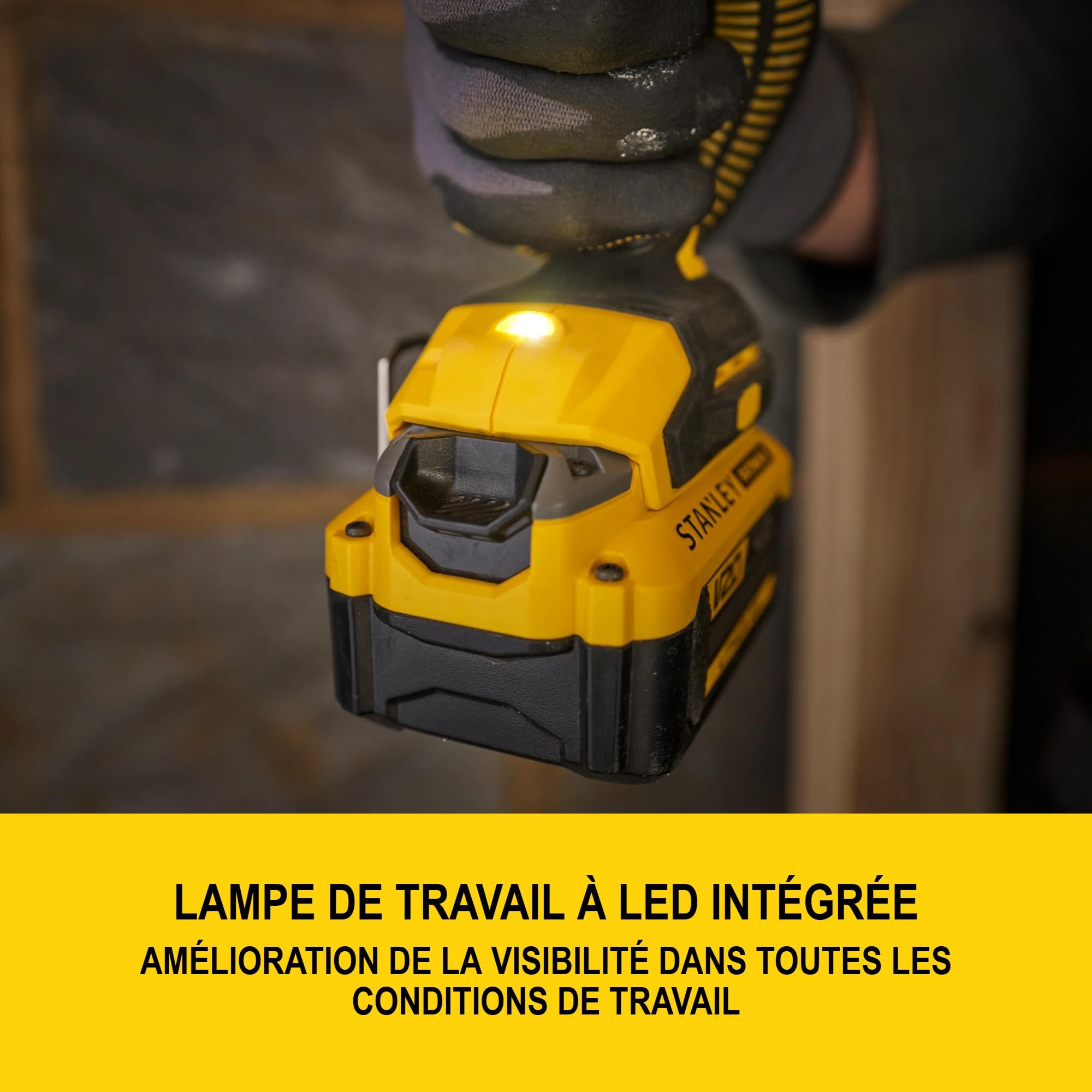 STANLEY V20 Perceuse-visseuse sans fil et brushless à 2 vitesses, comprenant une batterie Li-Ion 2.0Ah, un chargeur 1.25A et une mallette ProStack, 18V, SFMCD716D2T-QW