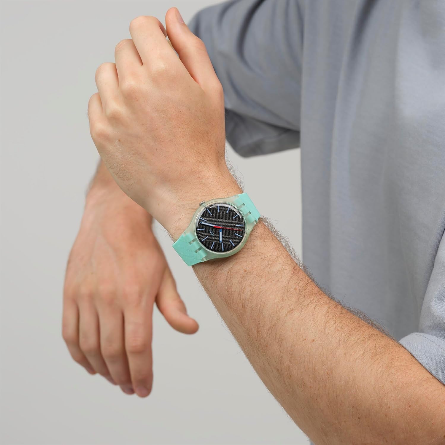 Swatch Unisex Casual Watch Green Bio-sourced Quartz HINT of Mint