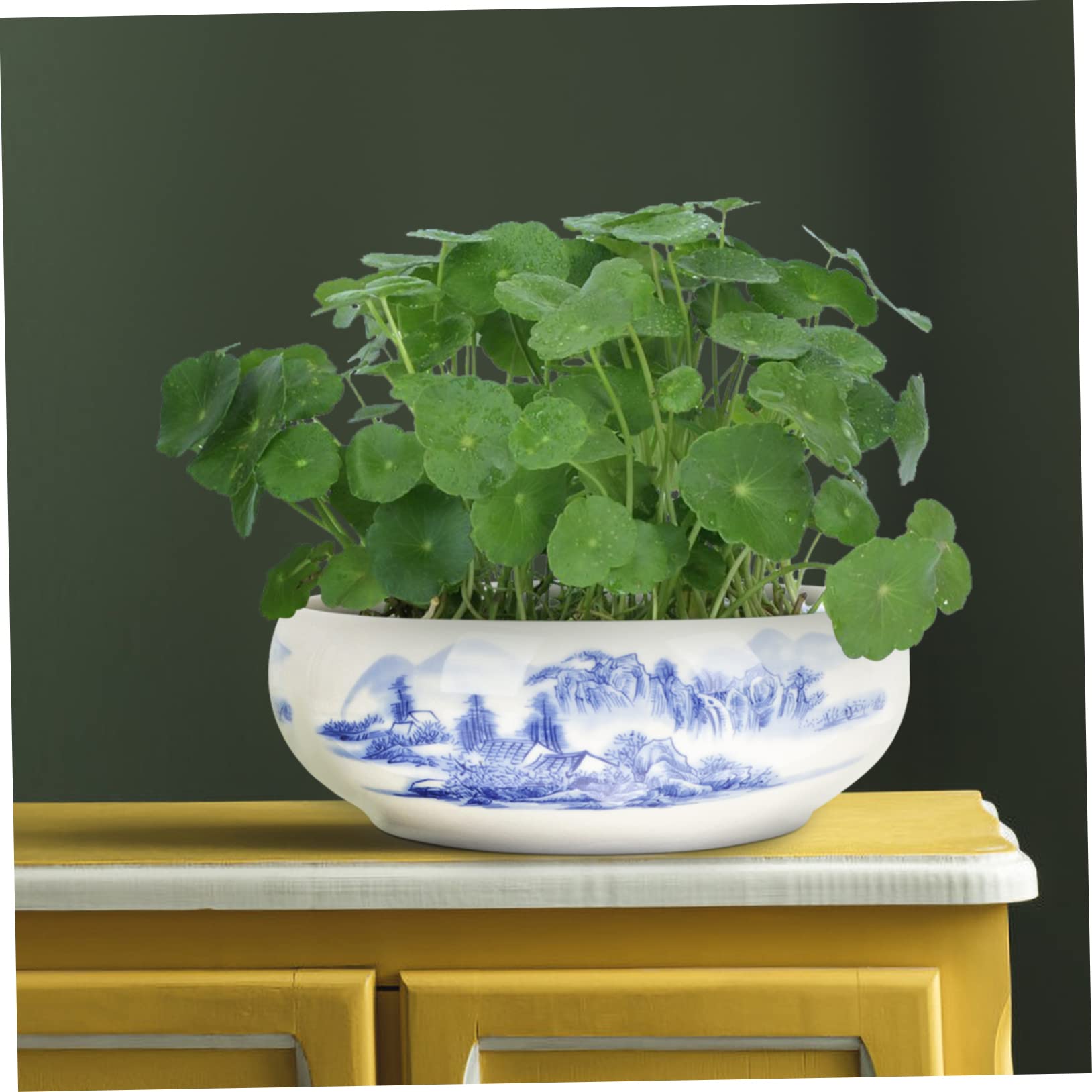 Blumentopf und Kreativ Gestaltet im Chinesischen Stil mit Lotusform Keramik Hydroponischer Handgefertigt für Hydrokultur und Dekoration im Zuhause oder Büro