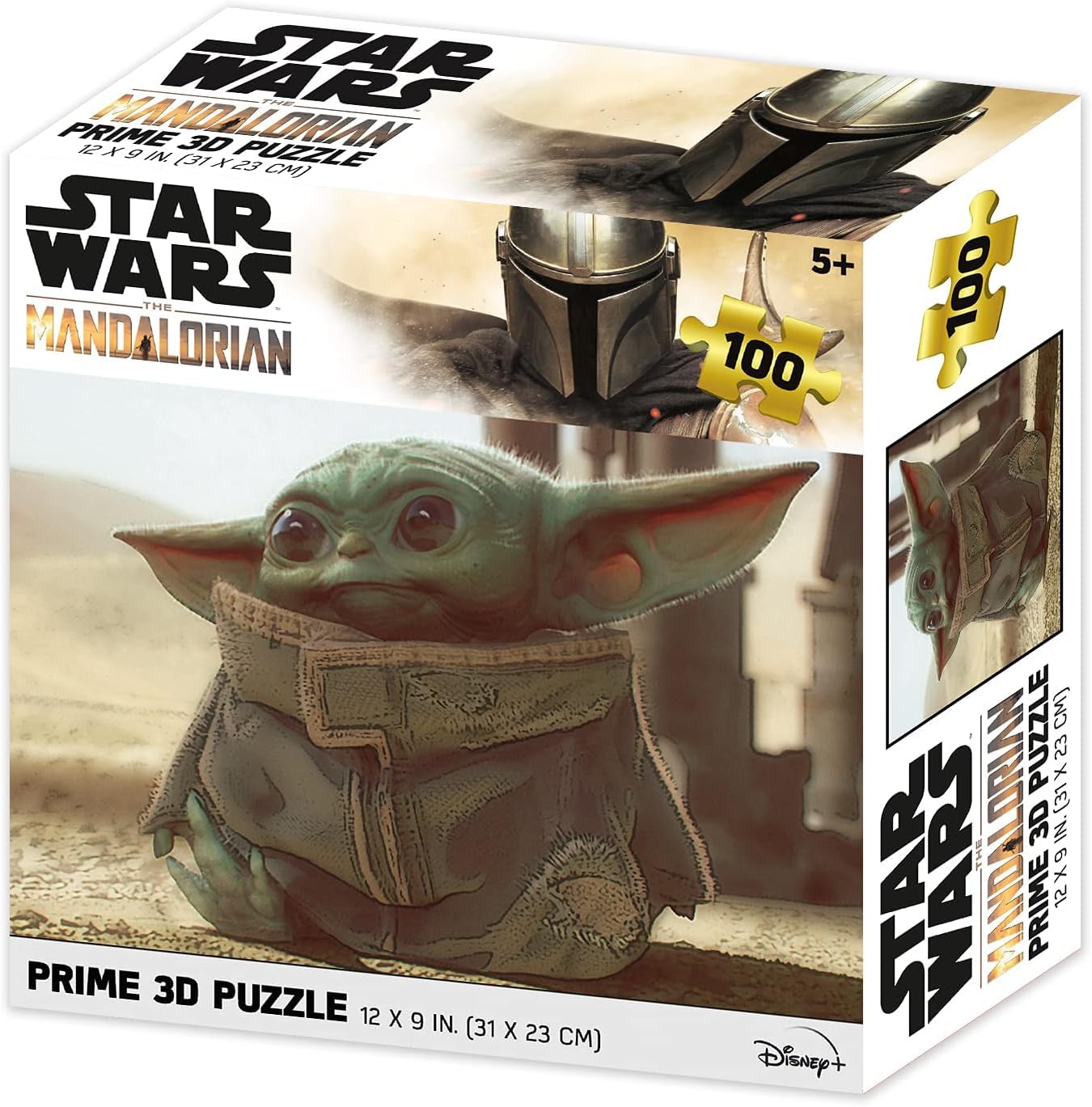 PRIME 3D Star Wars The Mandalorian 3D Lenticular Jigsaw Puzzle, 31 cm x 23 cm, 100 pcs, Games & Puzzles, Ages 5+ โ image 1
