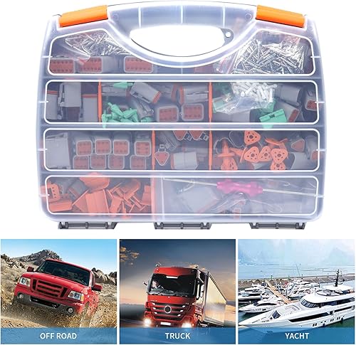 Miniatura 6 de 706 piezas para kit de conectores Deutsch DT, gris 2 3 4 6 8 12 pines para conectores DT con contactos sólidos, herramienta de extracción de púas