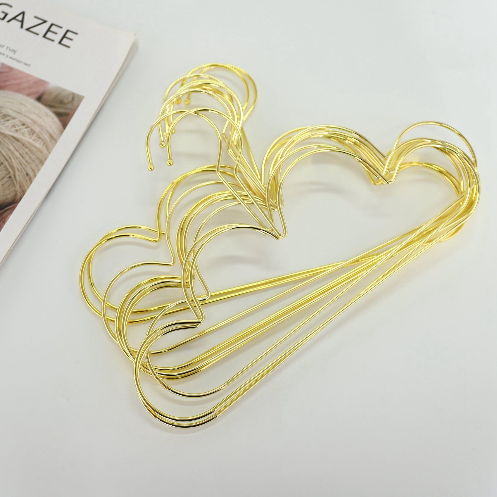 30 Stück Kleiderbügel rutschfeste Metall Kleinkinder Kleiderbügel Golden Kids Cloud Form Mantel Kleiderbügel Kleidung Lagerung Organizer Rack
