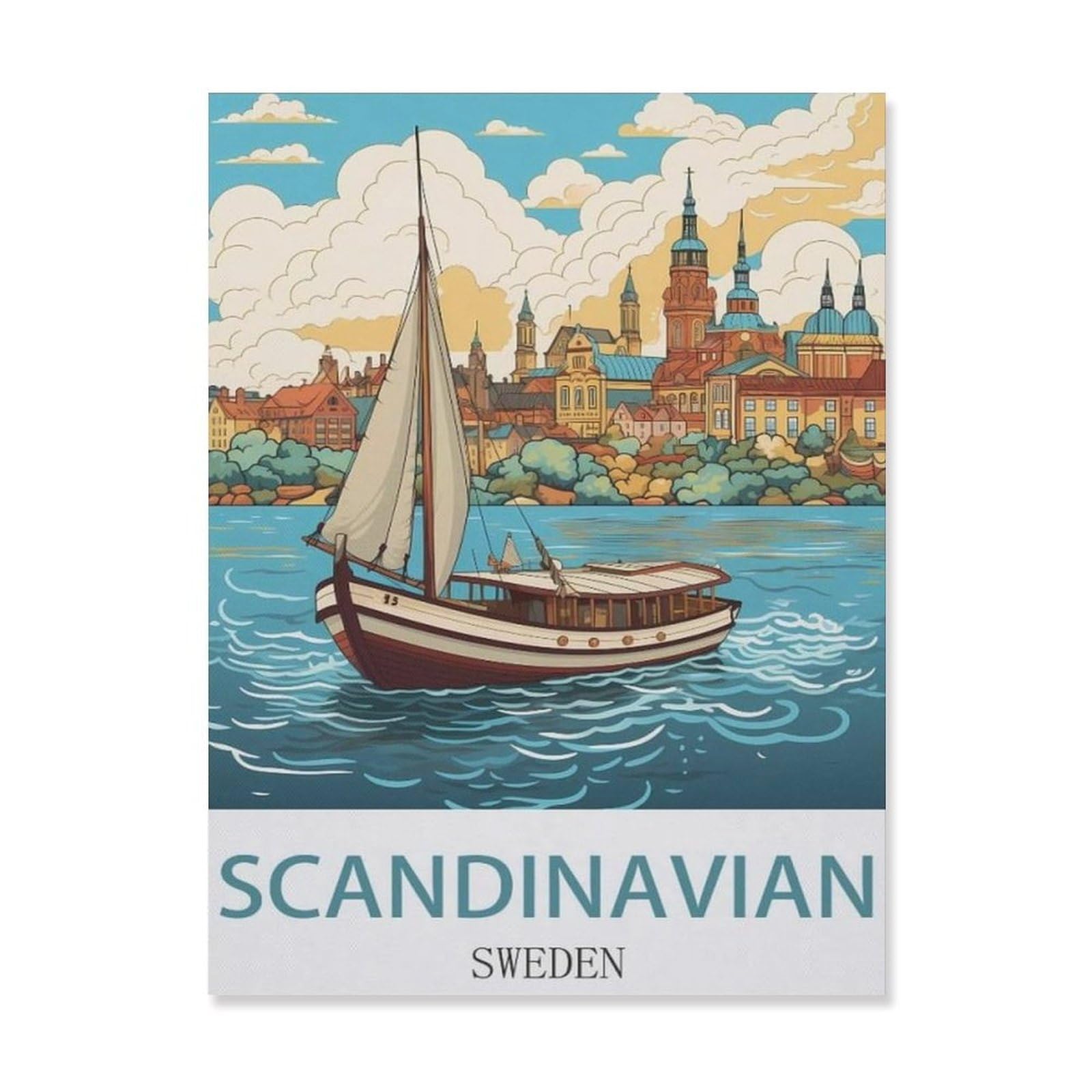Scandinavian Sweden，Funny Vintage Metal Tin Sign Kitchen Bathroom Office Garage Bar Cafe Restaurant Shop Cave Home Wall Decor Art Ideas Gift Tin Sign(30x40cm）12x16 inch-EF75