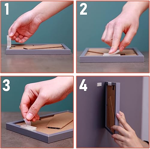 Miniatura 6 de CANOPUS Tiras para colgar marcos de fotos, muy fuertes, rollo de cinta de montaje resistente sin clavos ni tornillos, 0.5 pulgadas x 6 pies,