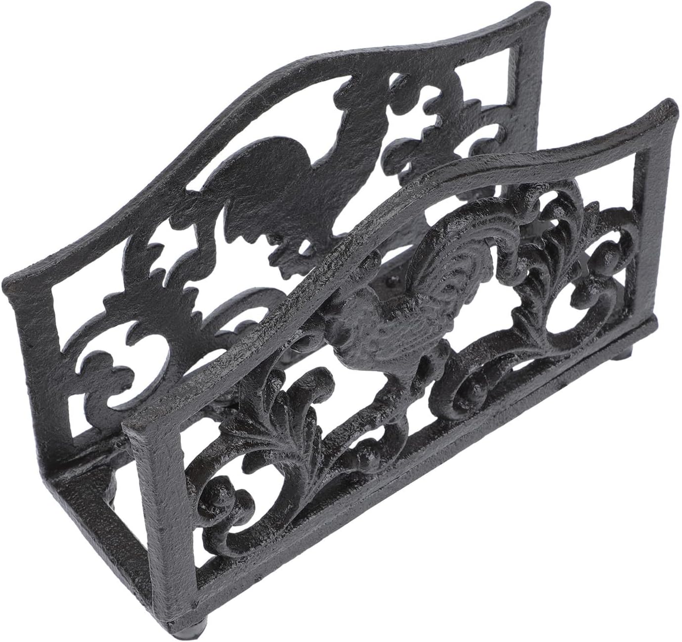 Iron Metal Napkin Holder Large Size Hollow Tissue Organizer Stand for Restaurant Coffee Shop Desktop Table Use, 1pcs Paper Towel Rack for Dining