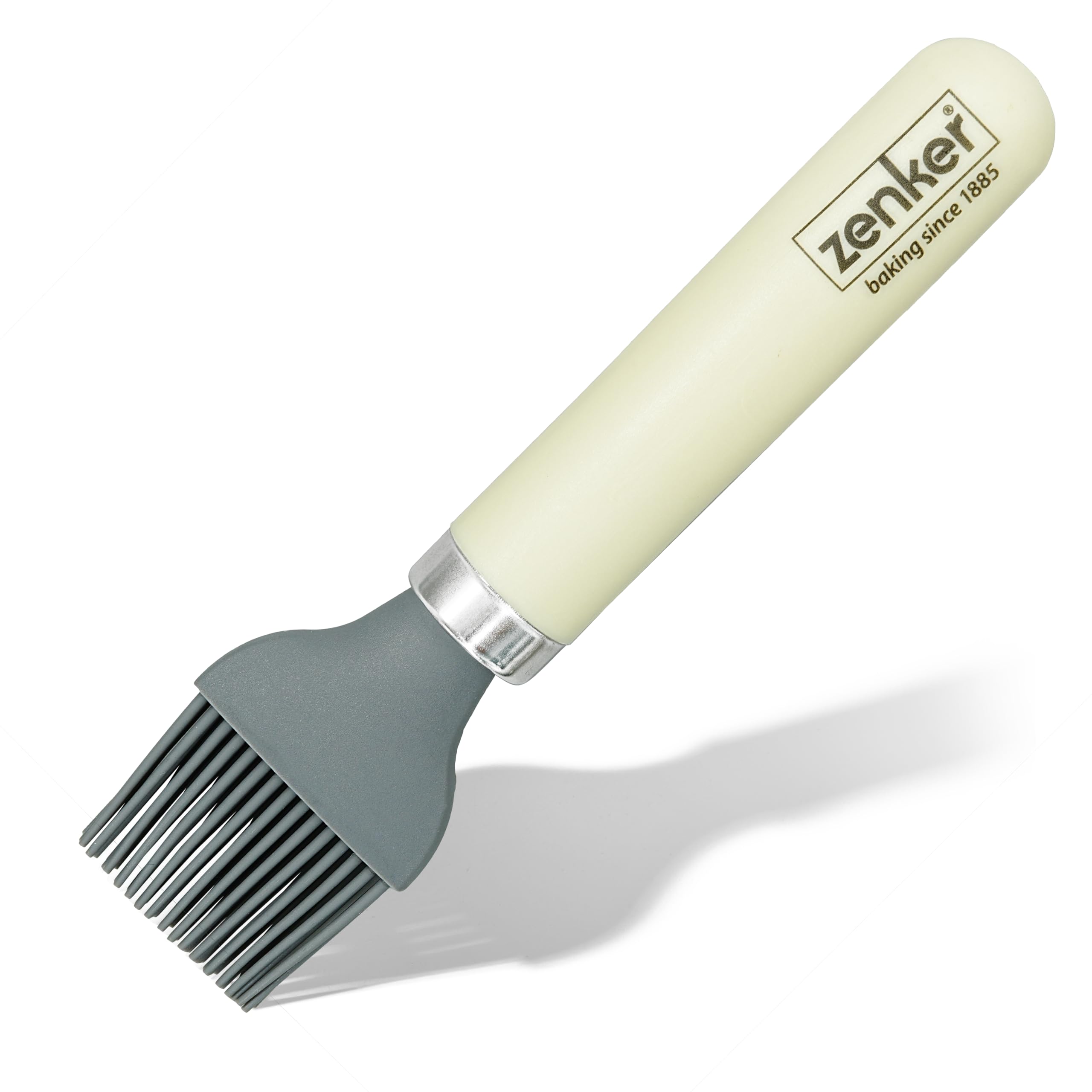 Zenker Silicone Pastry Brush with Non-Stick Flexible Bristles, Cream, 9x5cm