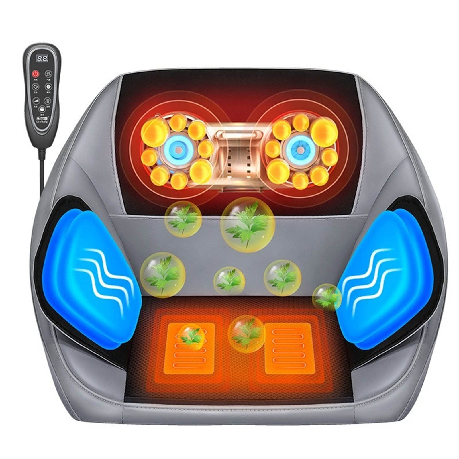 Massaggiatore per La Vita con Calore, Cuscino per Massaggio di Supporto Lombare Ergonomico a 110 °, Massaggio Shiatsu Riscaldante per I Glutei con Airbag, Allevia Il Dolore Muscolare