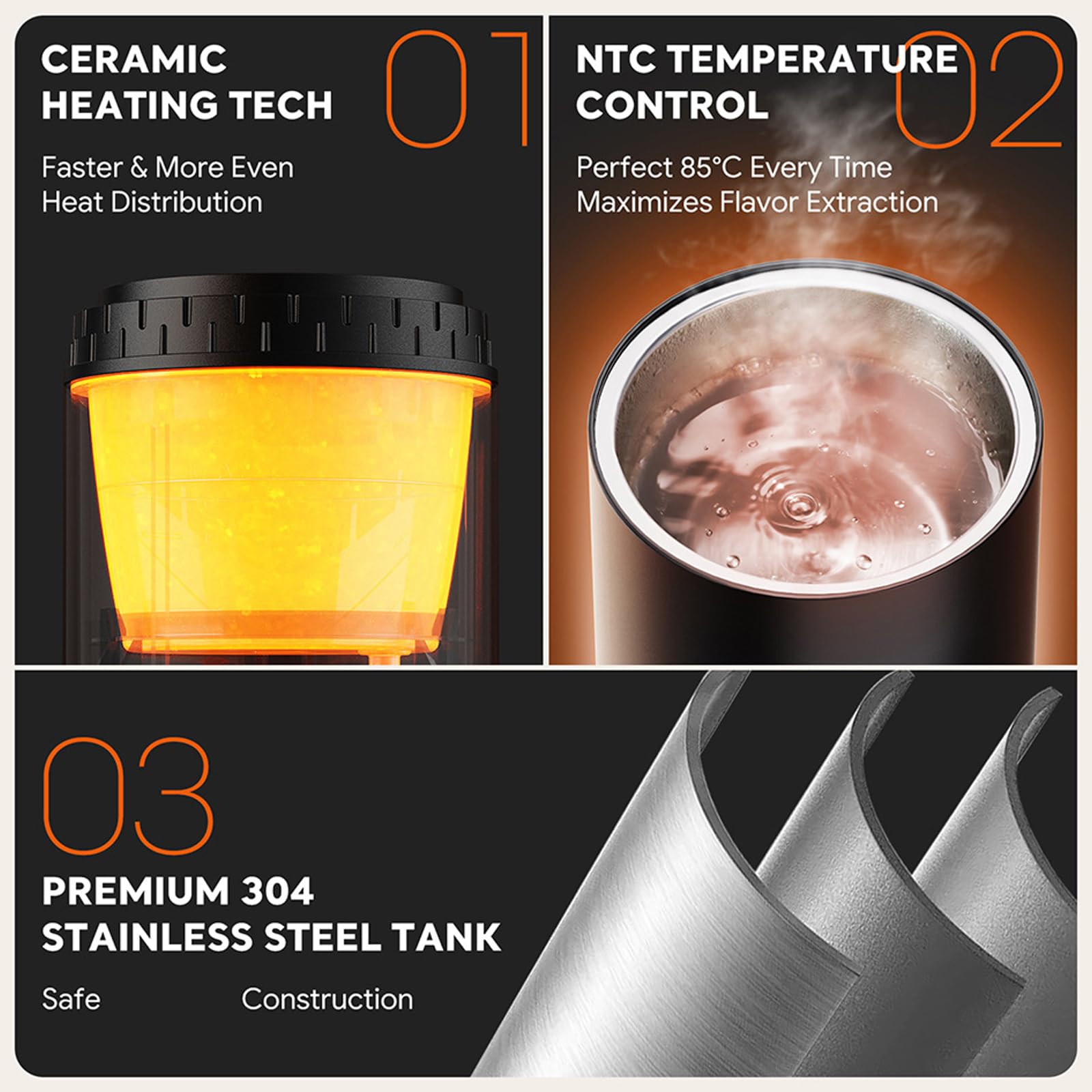 Máquina de café espresso recargable de 7800 mAh, 19 bares, diseño pequeño, apto para cafeteras de una sola taza doble, USB, cafetera