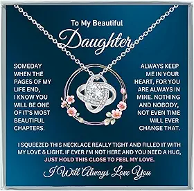 Colar To My Daughter From Dad With Heartfelt Message, Daughter Birthday Gift From Dad, Jewelry Gifts For Her Graduation For Her From Mom or Daddy, pingente 14K