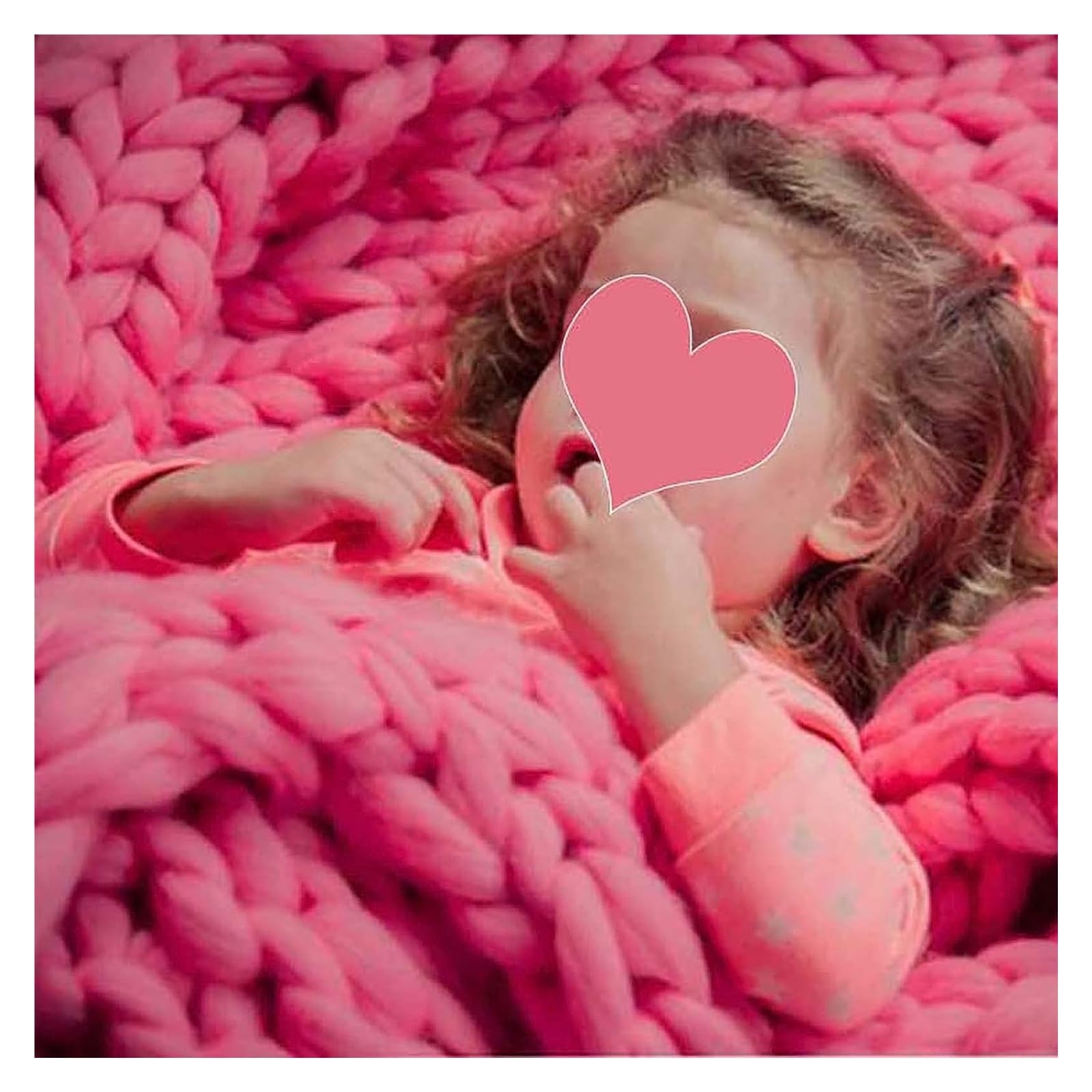 Manta de Punto, Manta cálida y acogedora Hecha a Mano, Tejido de Punto Grueso, Transpirable y refrescante para la decoración del hogar del sofá Cama (Rosa 150 x 200 cm Rosa)