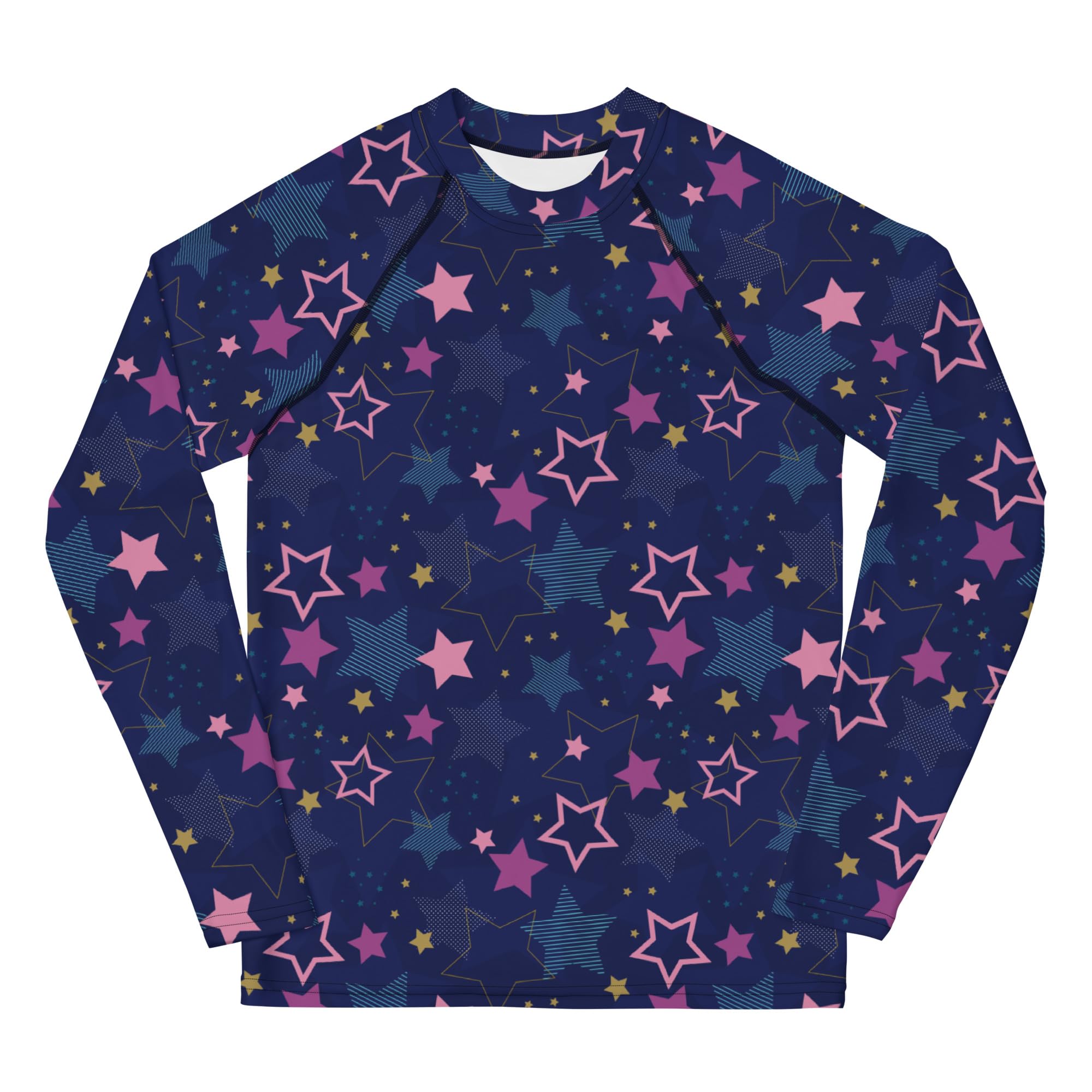 Rashguard Jugend Mädchen, Badeshirt, Schwimmshirt, UPF 50+, Stars, 134-158 cm