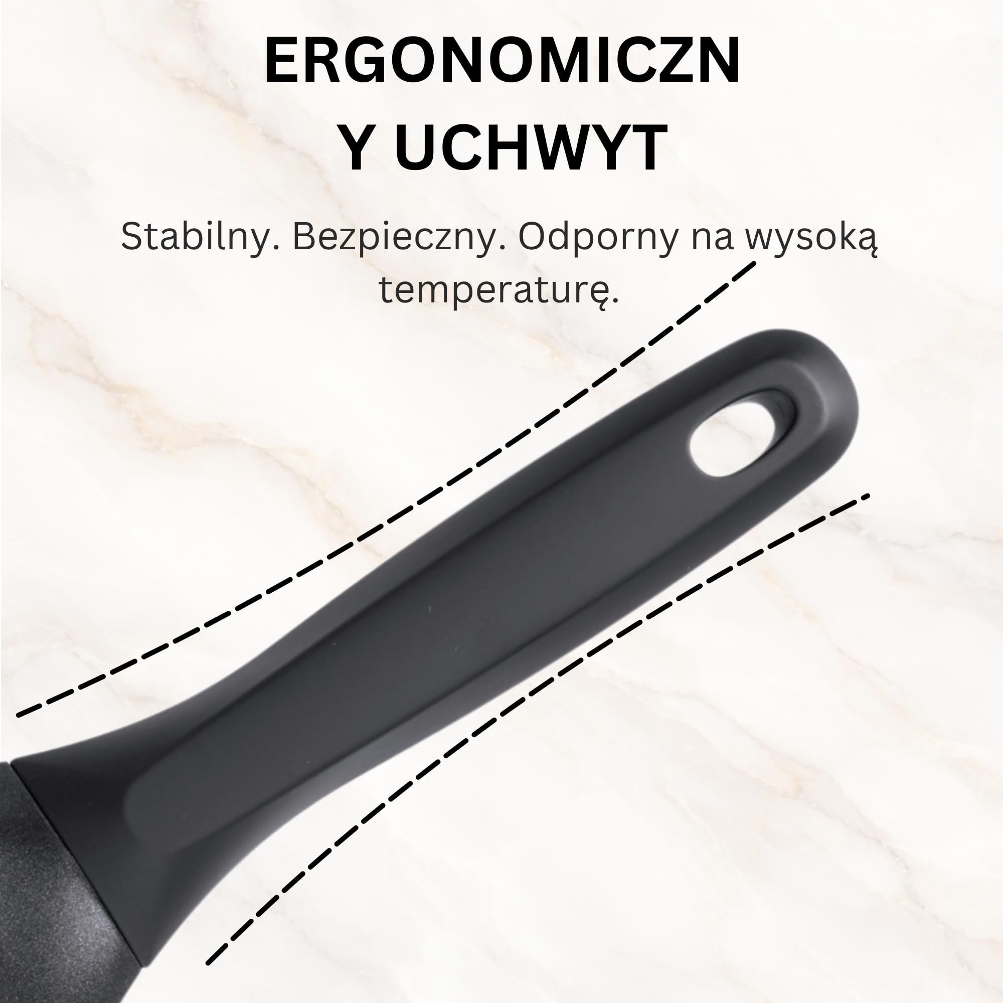 Stone&Stone Nieprzywierająca podstawa indukcyjna z kamienia ze stali, profesjonalne patelnie szefa kuchni (20-24 cm)