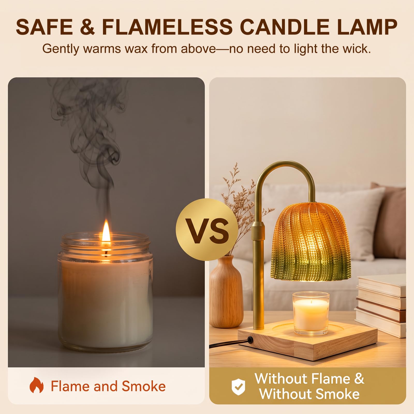 Lámpara calentador de velas – Quemador eléctrico con temporizador y