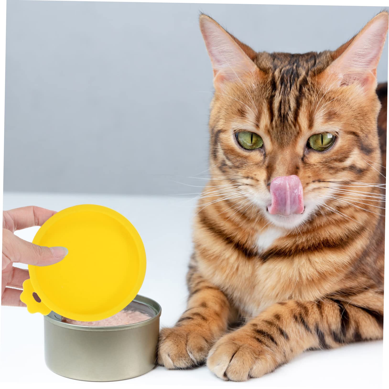 Angoily 6pcs Reusable Pet Food Can Lids Daily Use Dog Can Covers for Safe Storage