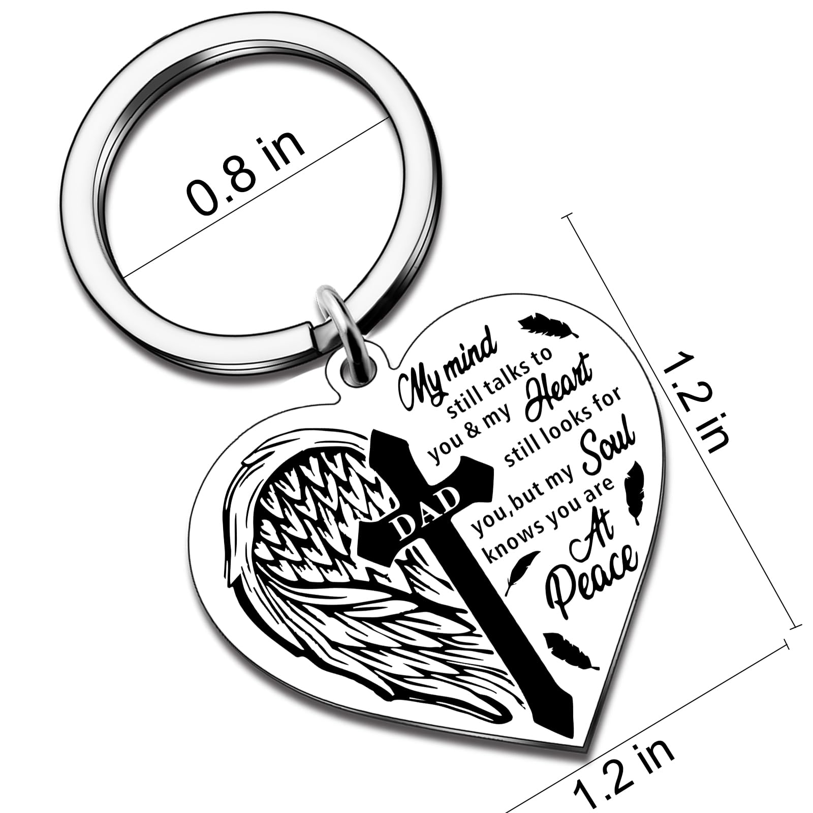Memorial Gifts For Loss Of Dad Bereavement Gift For Loss Of Father Memorial Remembrance Keychain Sympathy Gift In Memory Of Loved One Dad My Mind Still Talks To You