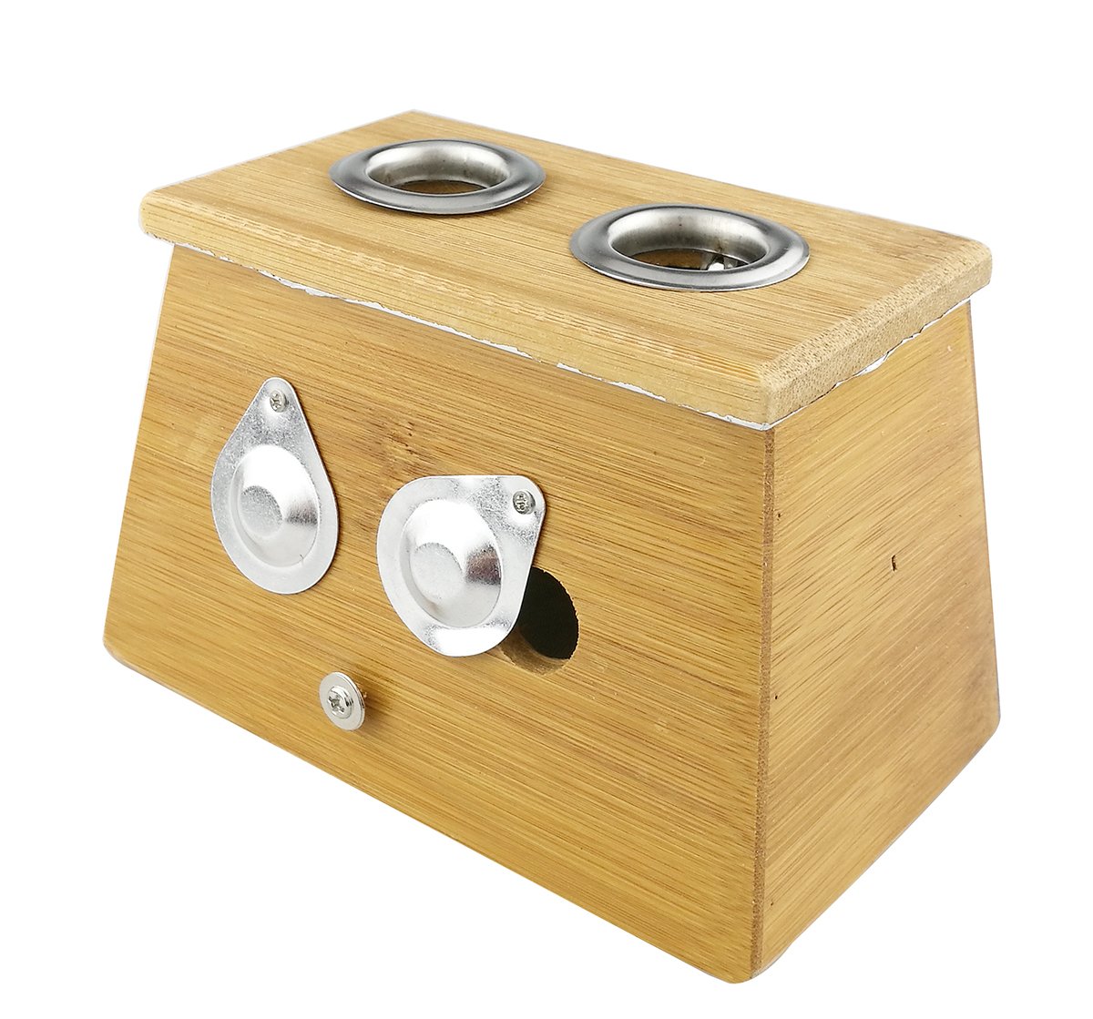 Winterworm® Bamboo Two Hole Healing Box for Moxa Moxibustion Medicine Therapy